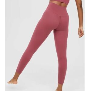Aerie Offline Real Me Crossover High Waisted Leggings Pink XL Short Brick Stone